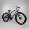 VTT électrique à roues larges 26" FatWheel V2 MoovWay - Noir