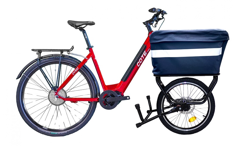 V lo lectrique cargo COTE EBIKE CV100 CARGO rouge