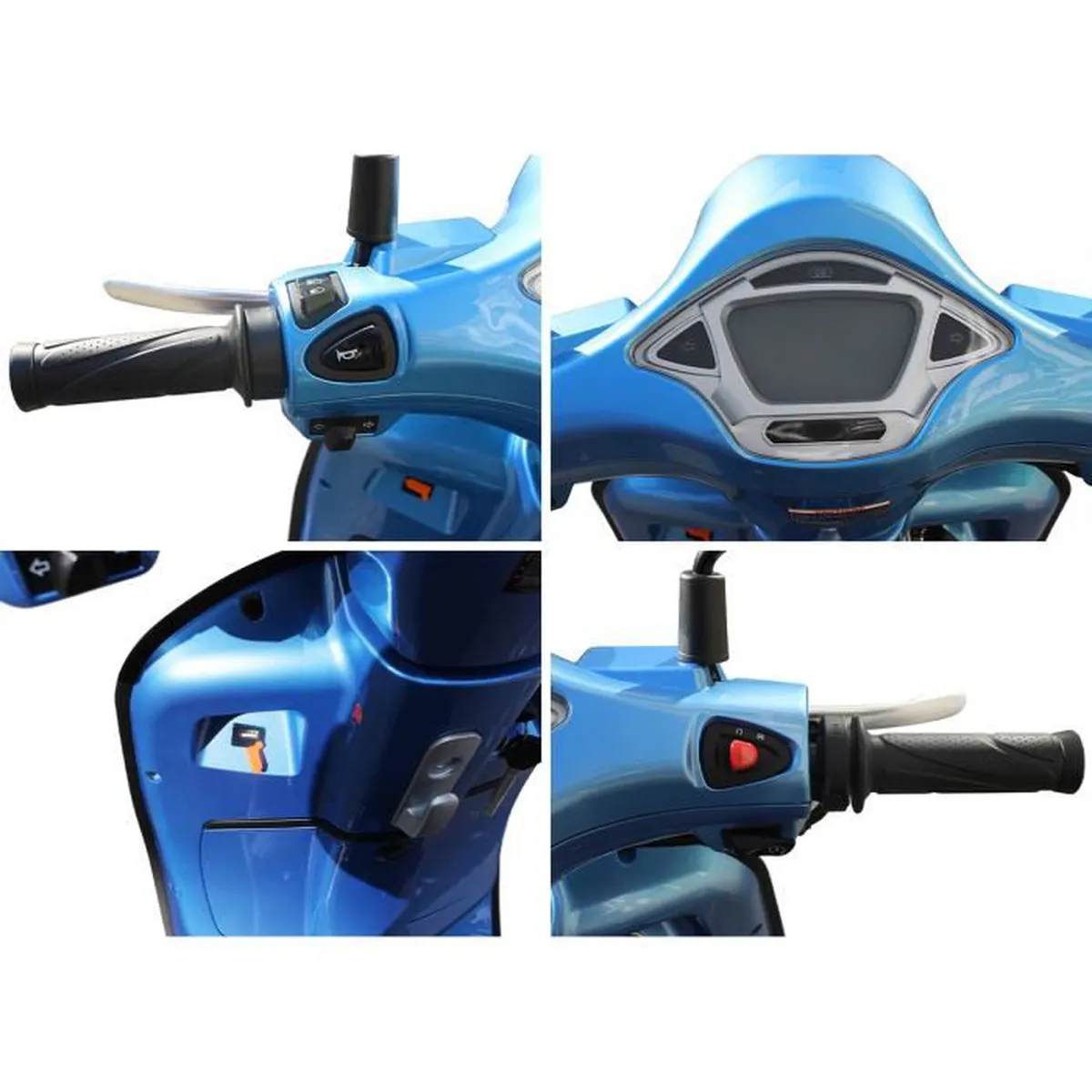 Scooter 50cc 4T SRX 50 JIAJUE Noir - Bleu - SILDEL VELO